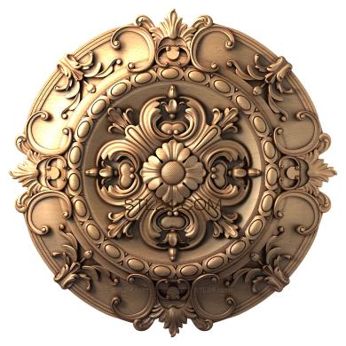 Ceiling rose (Royal shield, PRZ_0085) 3D models for cnc