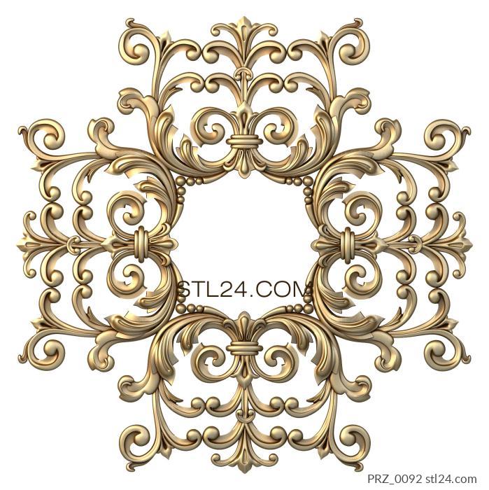 Ceiling rose (Pearl fountains, PRZ_0092) 3D models for cnc