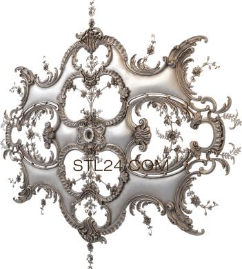 Ceiling rose (Embroidered pillow, PRZ_0103-9) 3D models for cnc