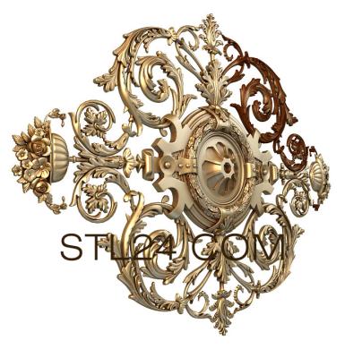 Ceiling rose (Holiday march, PRZ_0106) 3D models for cnc