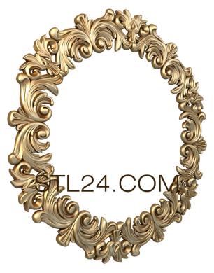 Round frame (RK_0136-2) 3D models for cnc