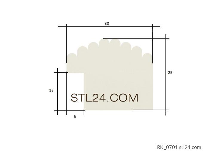 Round frame (RK_0701) 3D models for cnc
