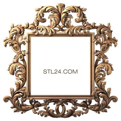 Зеркала и рамы (Кудрявые листья, RM_0675) 3D модель для ЧПУ станка