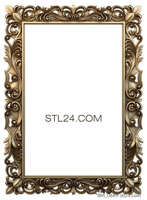 Зеркала и рамы (рама для картины или зеркала, stl модель, RM_0689) 3D модель для ЧПУ станка