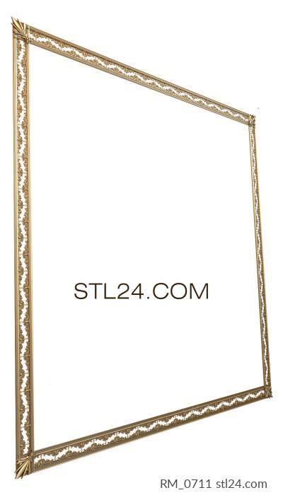 Mirrors and frames (Frame, stl model, square, RM_0711) 3D models for cnc