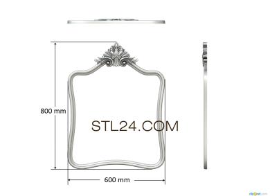 Зеркала и рамы (RM_0844) 3D модель для ЧПУ станка