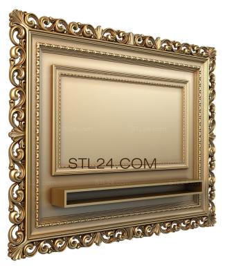 TV frame (RTV_0025) 3D models for cnc