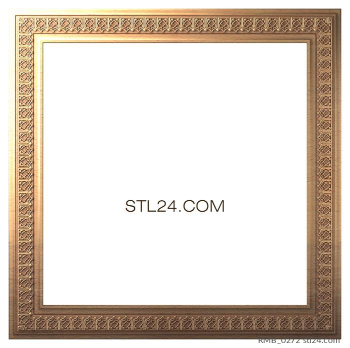 Baguette frame (Frame with geometric ornament in oriental style, RMB_0272) 3D models for cnc