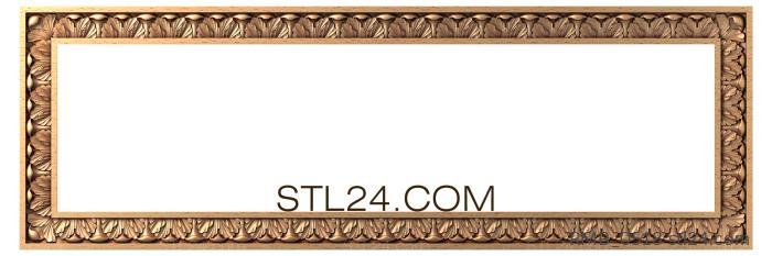 Baguette frame (Rectangular frame with classic floral ornament, RMB_0518) 3D models for cnc