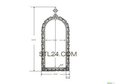 Church frame (RC_0065) 3D models for cnc