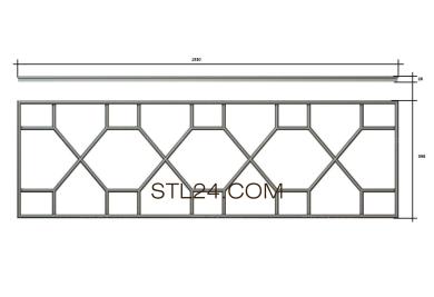 Решетки (Витражное окно, RSH_0011) 3D модель для ЧПУ станка