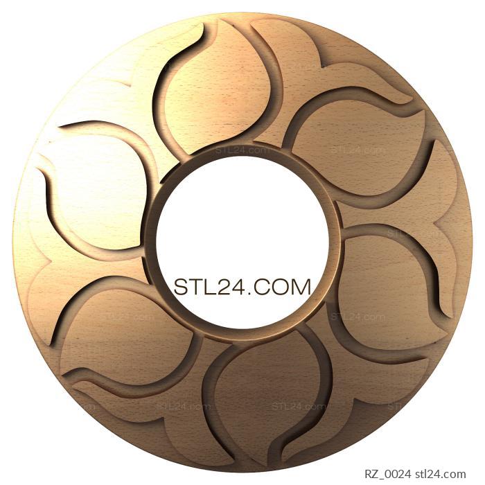 Rozette (A disk without a middle, RZ_0024) 3D models for cnc