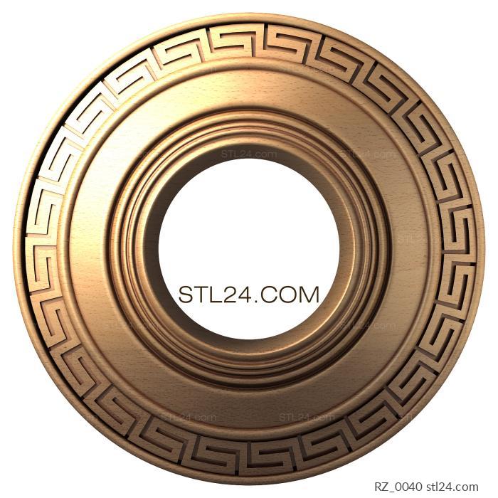 Rozette (Greek ornament without a middle, RZ_0040) 3D models for cnc