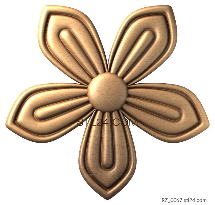 Rozette (Phlox, RZ_0067) 3D models for cnc