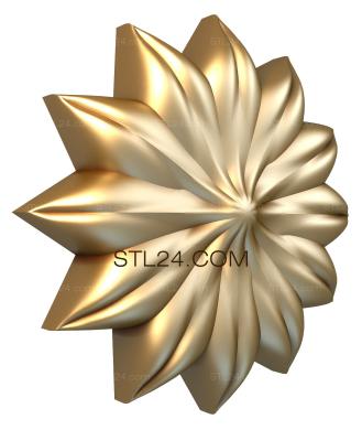 Розетки (Многолучевая звезда, RZ_0069) 3D модель для ЧПУ станка
