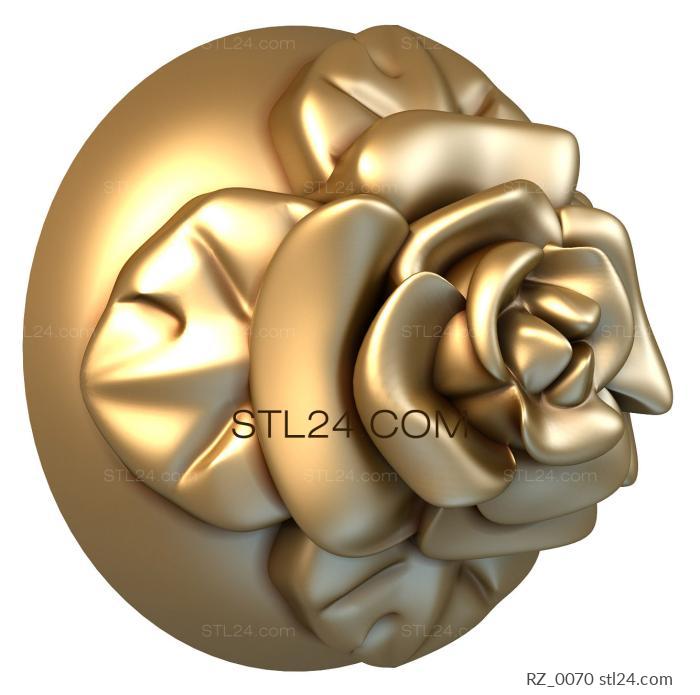 Rozette (Rose in the circle, RZ_0070) 3D models for cnc