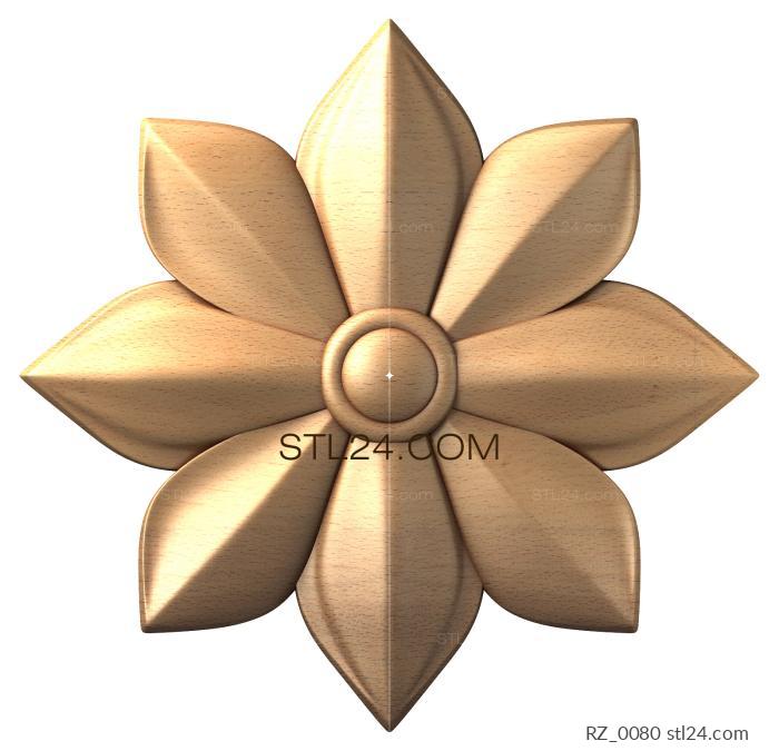 Rozette (Narcissist, RZ_0080) 3D models for cnc