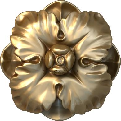 Розетки (Объёмный цветок, RZ_0355-9) 3D модель для ЧПУ станка