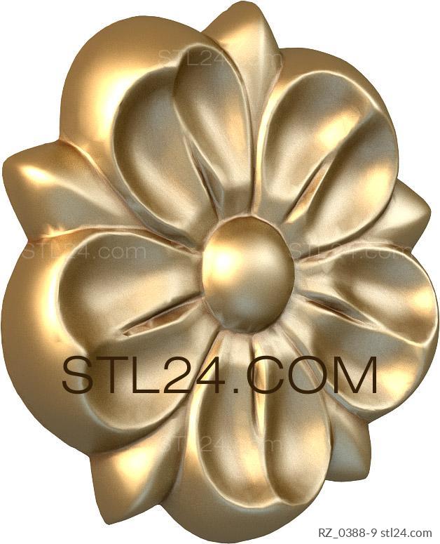 Rozette (Primrose, RZ_0388-9) 3D models for cnc