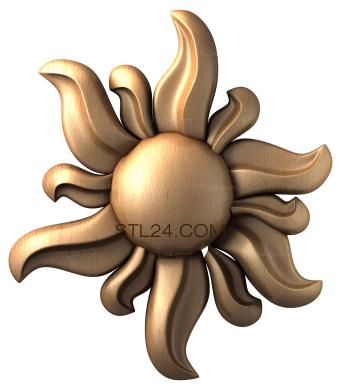 Розетки (Веселое солнце, RZ_0495) 3D модель для ЧПУ станка