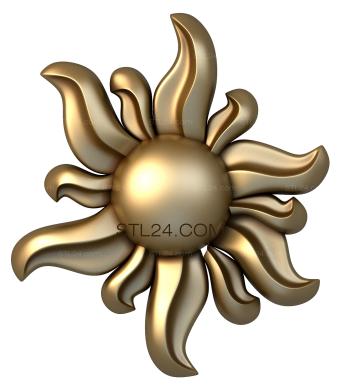 Розетки (Веселое солнце, RZ_0495) 3D модель для ЧПУ станка