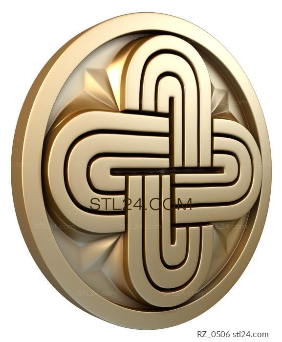 Rozette (Intertwined infinities, RZ_0506) 3D models for cnc