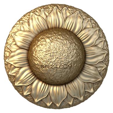 Rozette (Sunflower large, RZ_0549) 3D models for cnc