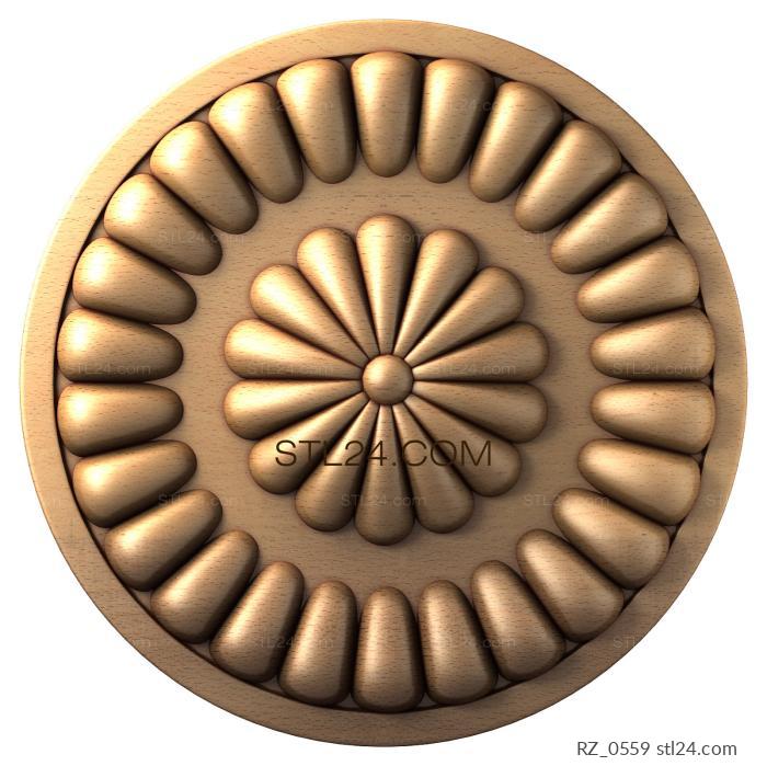 Rozette (Petals, RZ_0559) 3D models for cnc