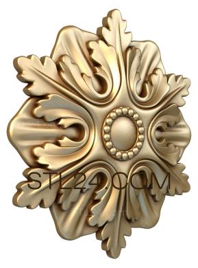 Rozette (Snowflake acanthus, RZ_0565-1) 3D models for cnc