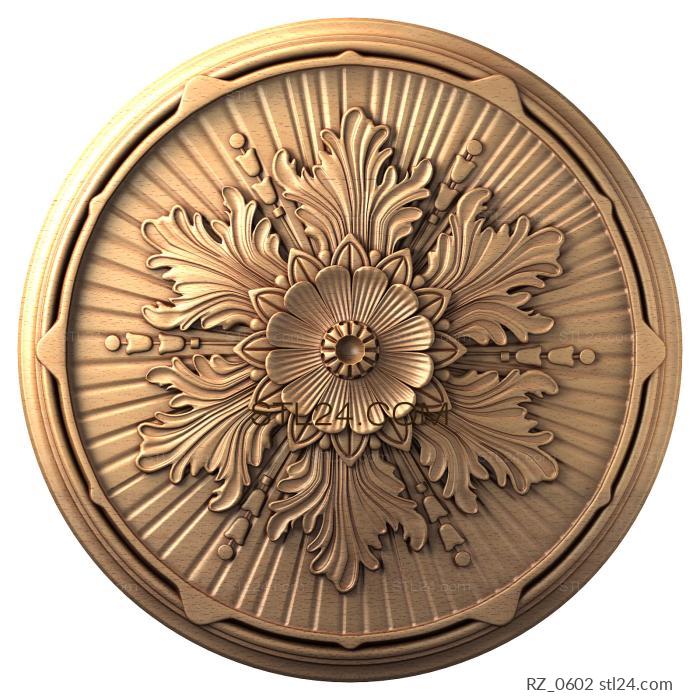Rozette (Windy acanthus, RZ_0602) 3D models for cnc