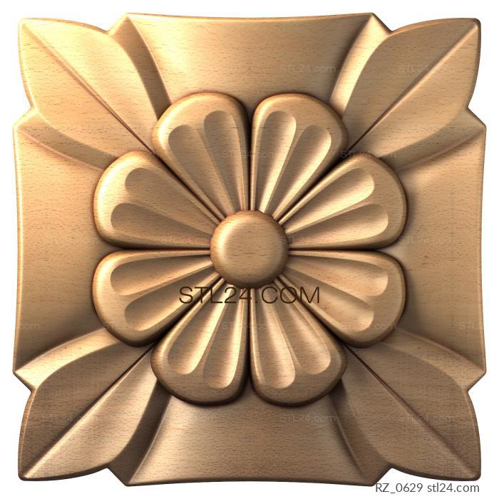 Rozette (A forget, RZ_0629) 3D models for cnc