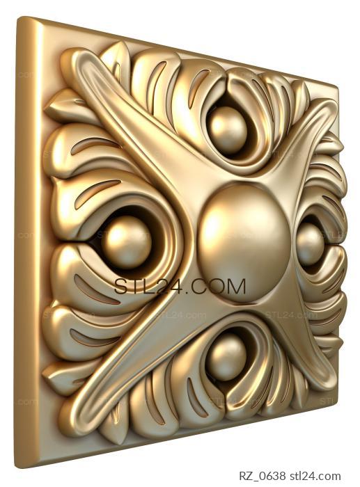 Rozette (Starfish, RZ_0638) 3D models for cnc
