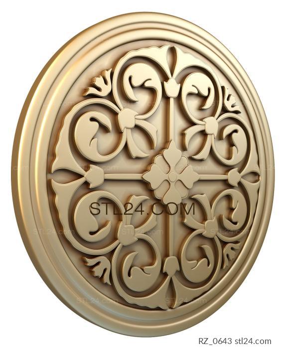 Rozette (Seal, RZ_0643) 3D models for cnc