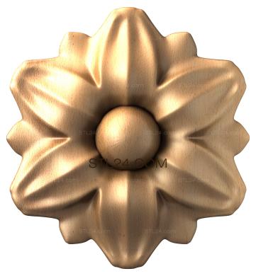 Rozette (Nightshade flower, RZ_0676) 3D models for cnc