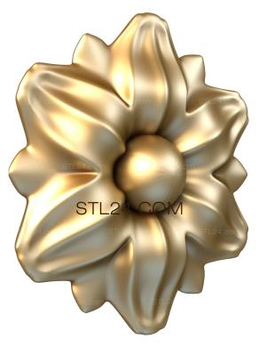 Розетки (Пасленовый цветок, RZ_0676) 3D модель для ЧПУ станка