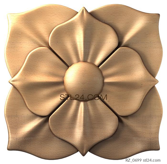 Rozette (Phlox, RZ_0699) 3D models for cnc