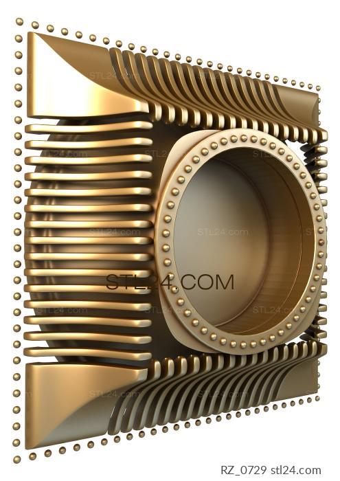 Rozette (Striped geometry, RZ_0729) 3D models for cnc
