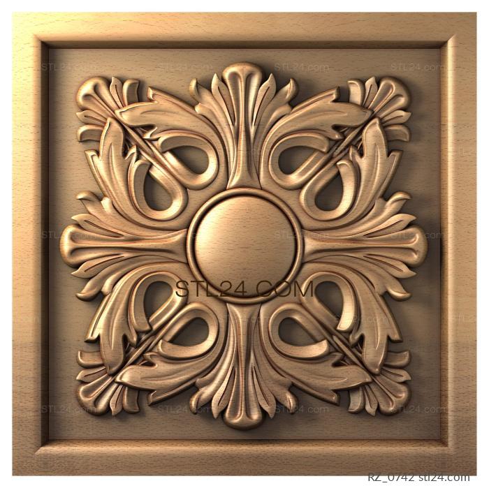 Rozette (Thistle elegant, RZ_0742) 3D models for cnc