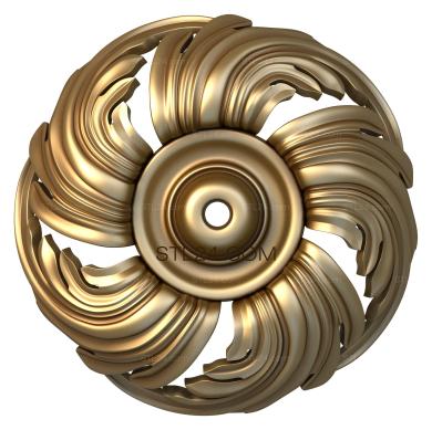 Rozette (Spring whirlpools-1, RZ_0743-1) 3D models for cnc
