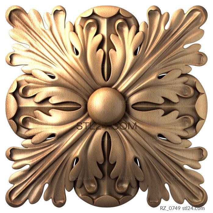 Rozette (Forest wonder, RZ_0749) 3D models for cnc