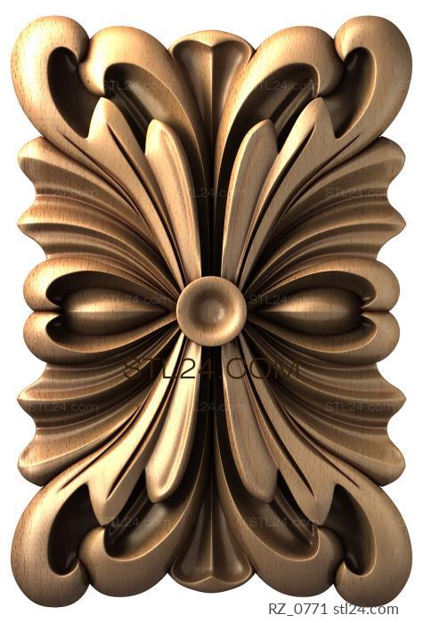 Rozette (Winter mood, RZ_0771) 3D models for cnc