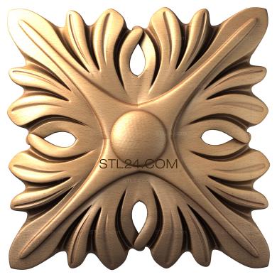 Розетки (Морские цветы, RZ_0773) 3D модель для ЧПУ станка