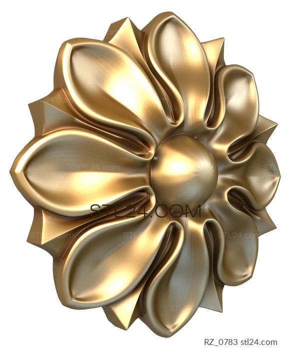 Rozette (Geranium, RZ_0783) 3D models for cnc