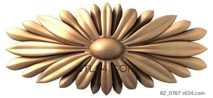 Rozette (Oval thorn, RZ_0787) 3D models for cnc