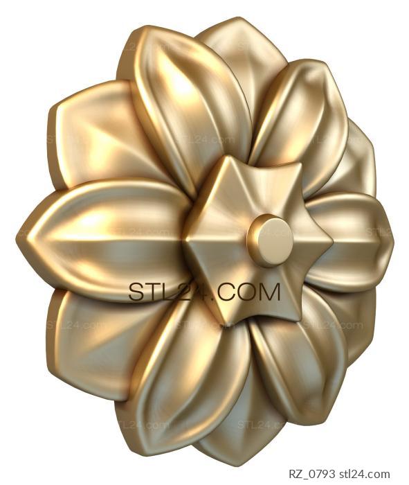 Rozette (Lotus, RZ_0793) 3D models for cnc