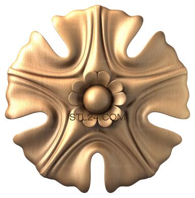 Розетки (Морская звездочка, RZ_0798) 3D модель для ЧПУ станка