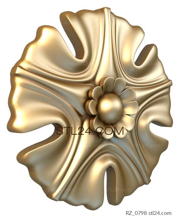 Rozette (Starfish, RZ_0798) 3D models for cnc
