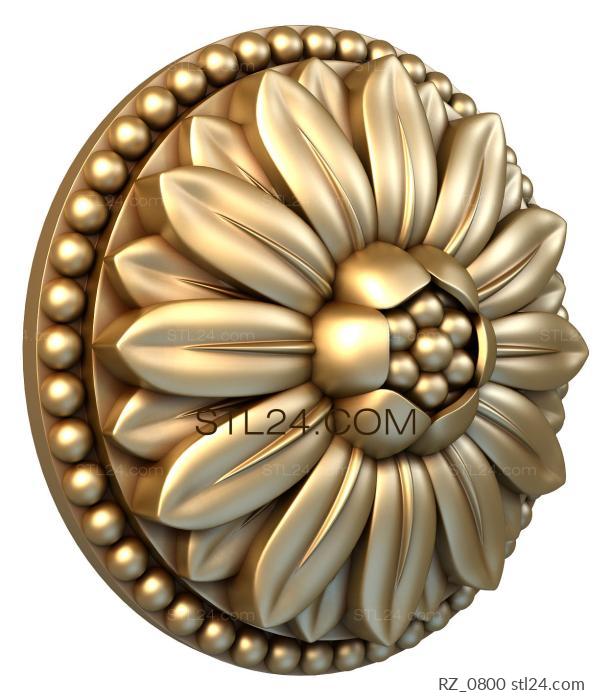 Rozette (Pearl festival, RZ_0800) 3D models for cnc