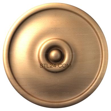 Rozette (Button, RZ_0803) 3D models for cnc