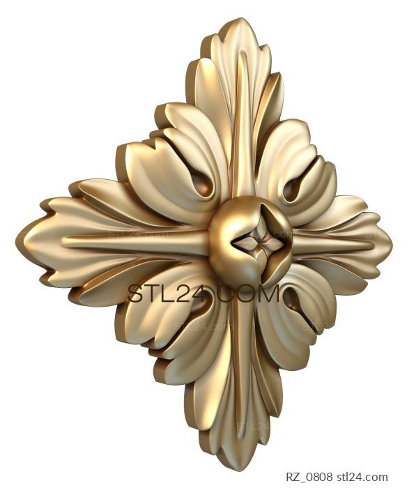 Rozette (Jasmine, RZ_0808) 3D models for cnc